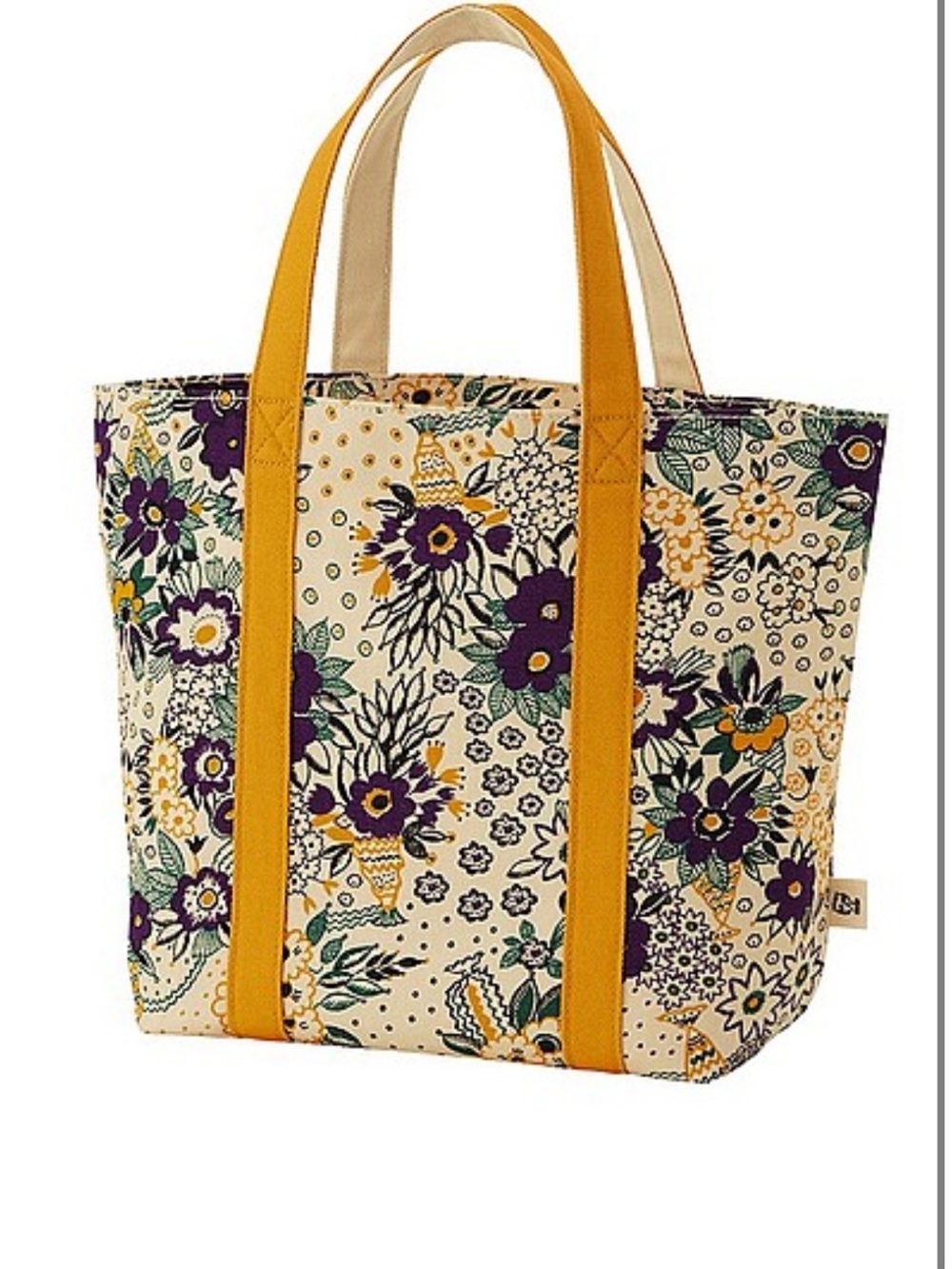 NWT Uniglo Limited Edition Celia Birtwell  Floral Pattern VintageCanvas Tote Bag